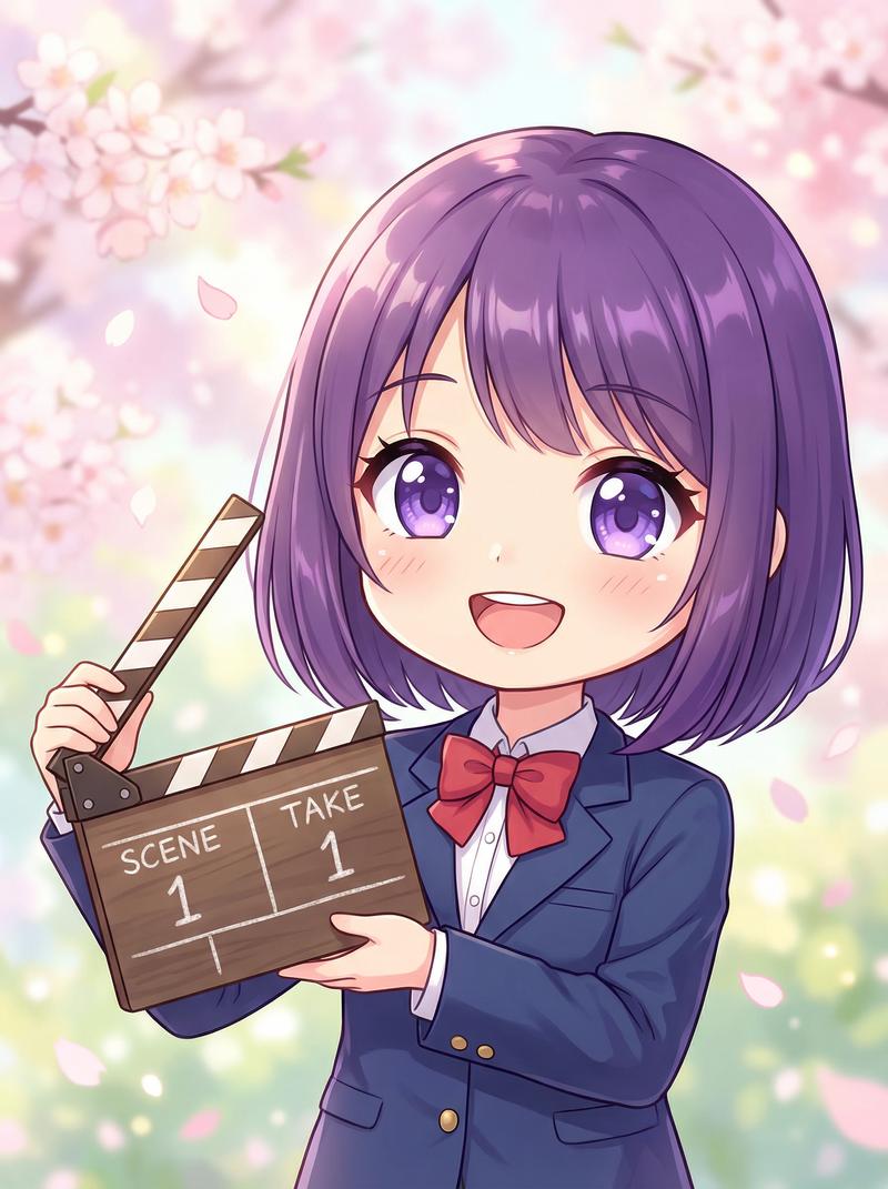 四虎美少女写真-紫发少女动漫角色