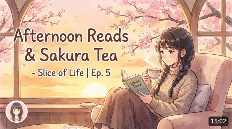 四虎日常动漫-午后阅读与樱花茶-生活动漫